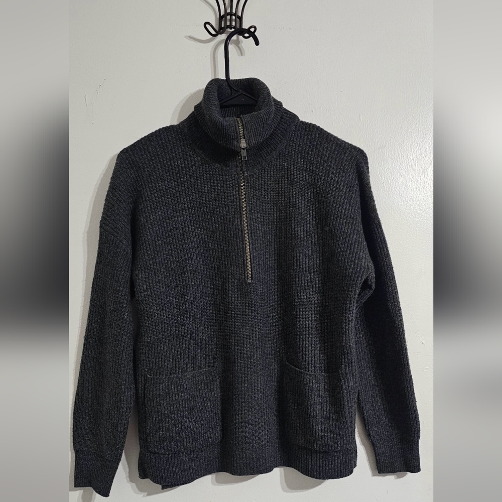 NWOT‎ Madewell 1/4 Zip Wool Sweater Small